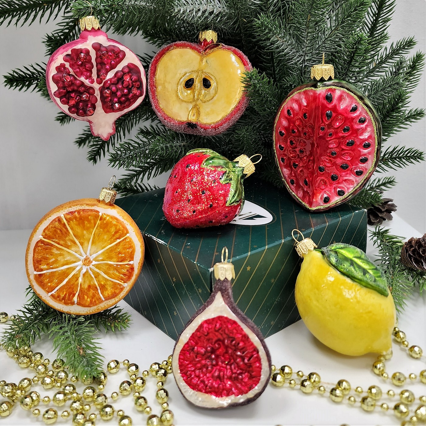 фото Набор ёлочных игрушек Фрукты-7