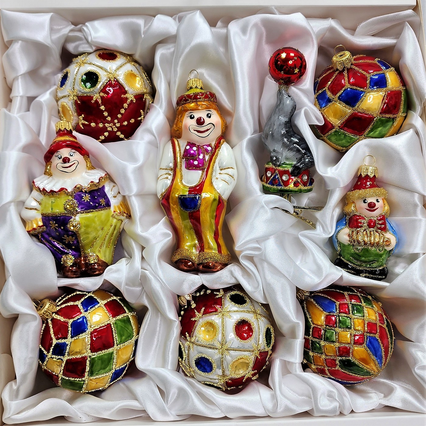 фото Набор ёлочных игрушек Бронза Клоуны с шарами