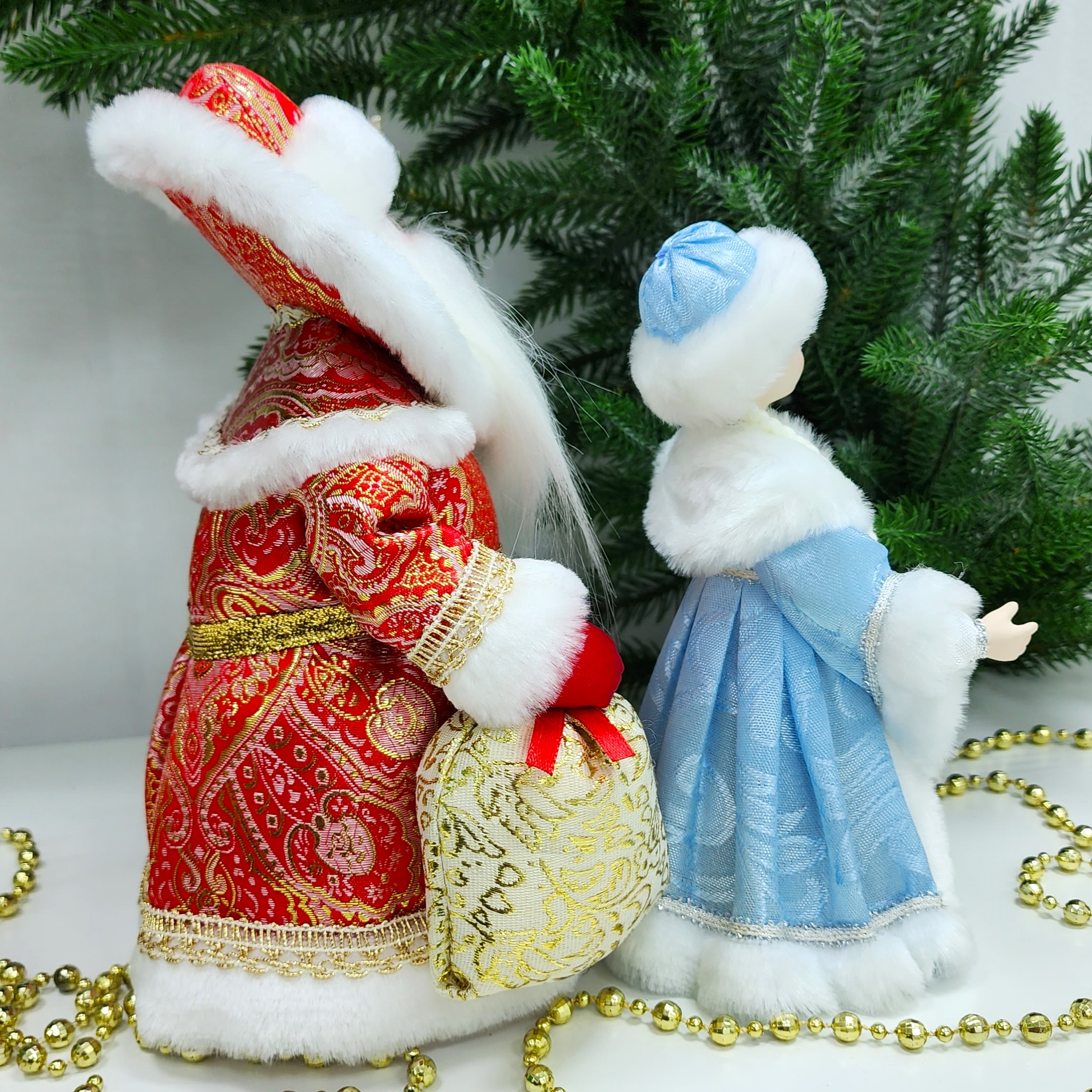 фото Набор Дед Мороз 22 см и Снегурочка 20 см №120