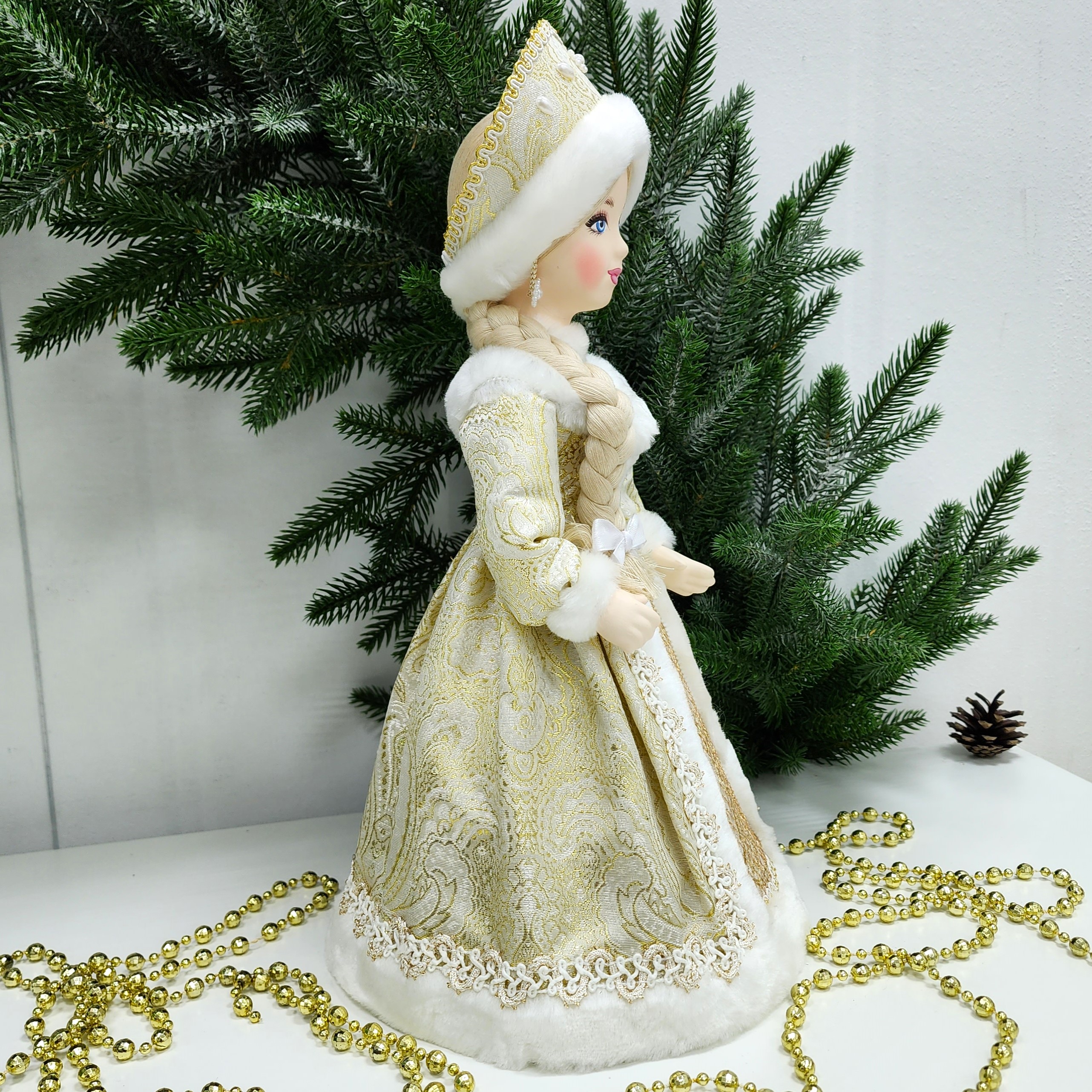 фото Кукла Снегурочка под елку 35 см