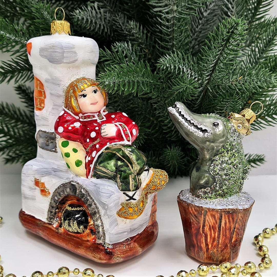 фото Набор ёлочных игрушек Емеля на печке и щука