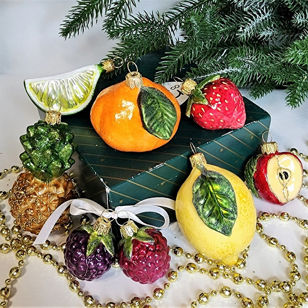 фото Набор ёлочных игрушек Фрукты-8