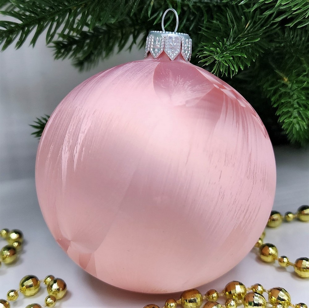 фото Стеклянный ёлочный шар Irena-Co 80 мм №31