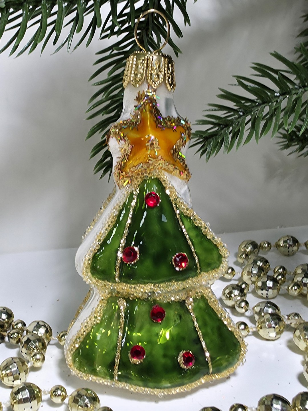 фото Стеклянная елочная игрушка Елочка