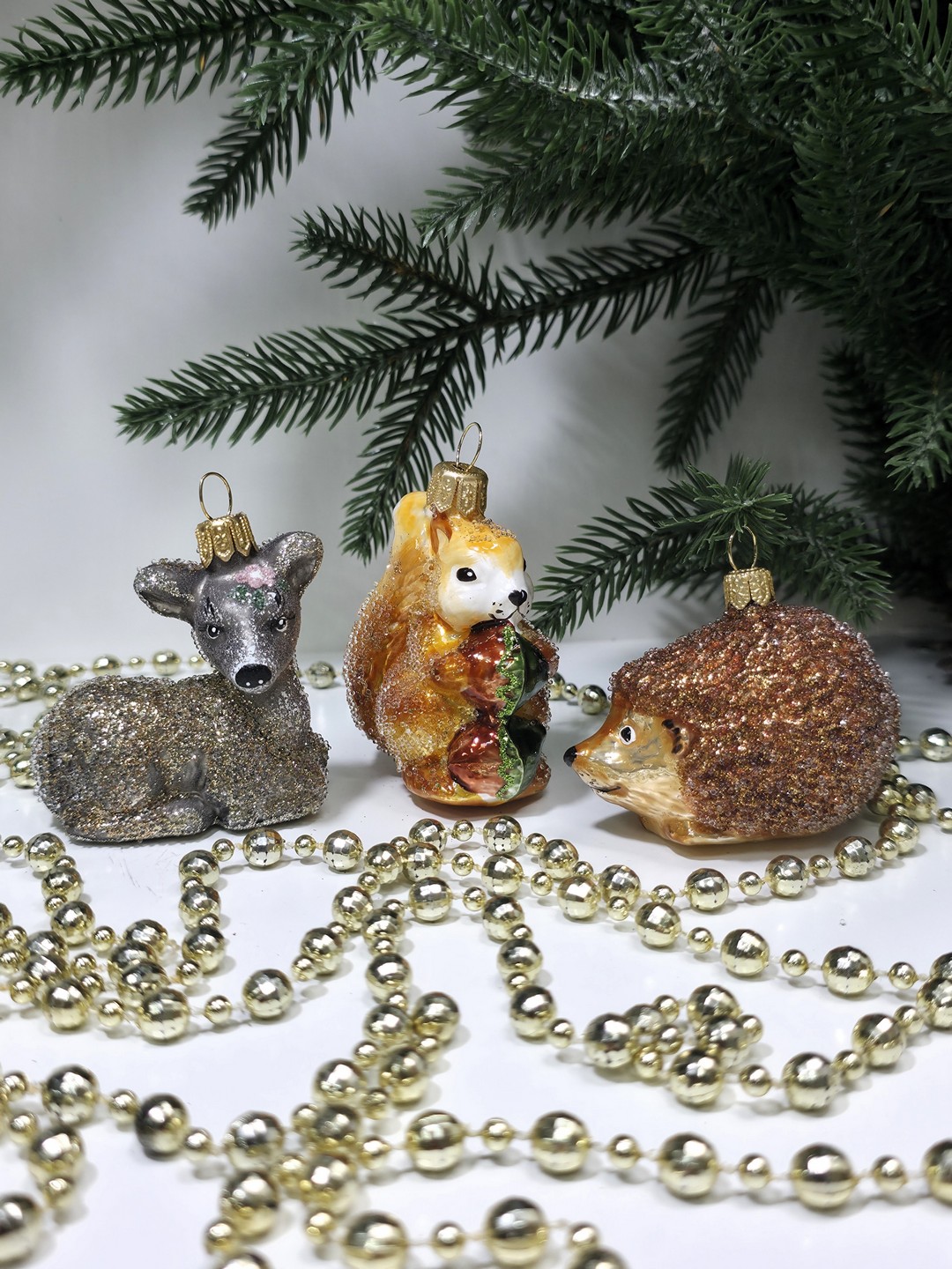 фото Набор ёлочных игрушек Белочка, ежик и олененок