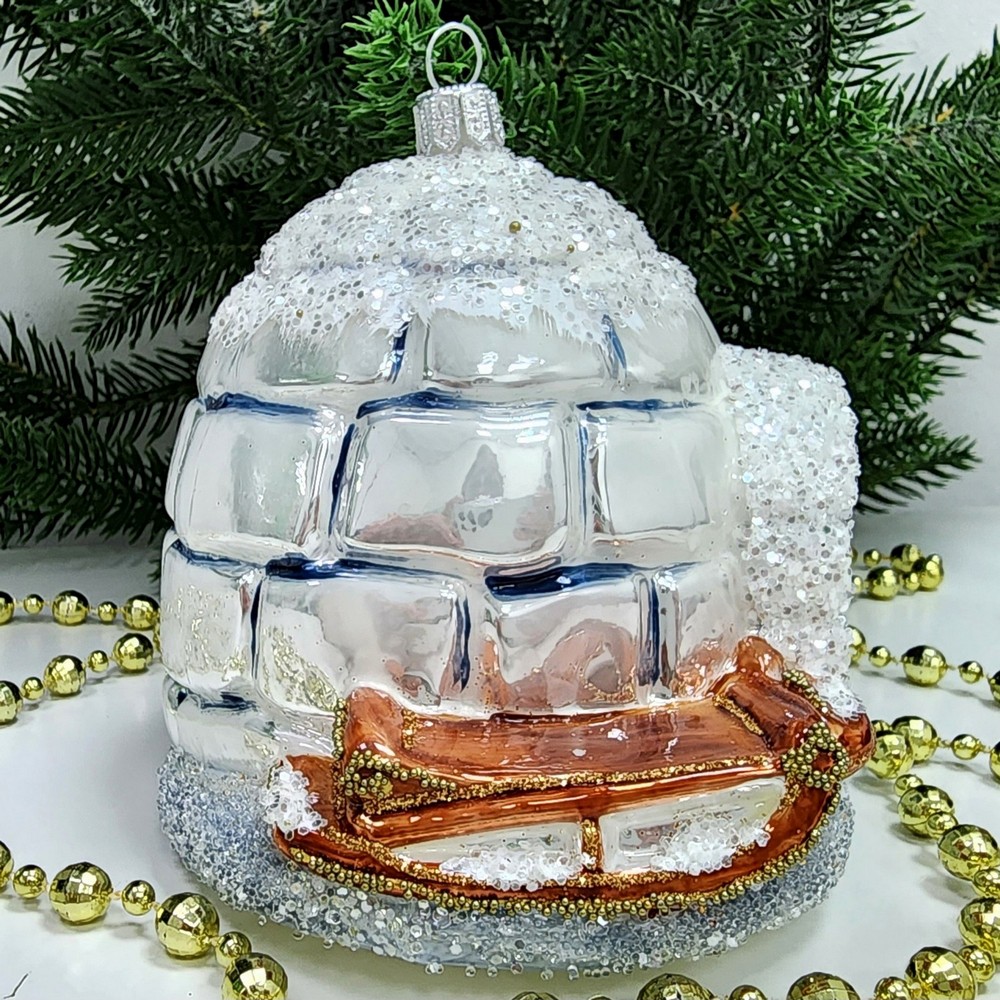 фото Стеклянная елочная игрушка Иглу