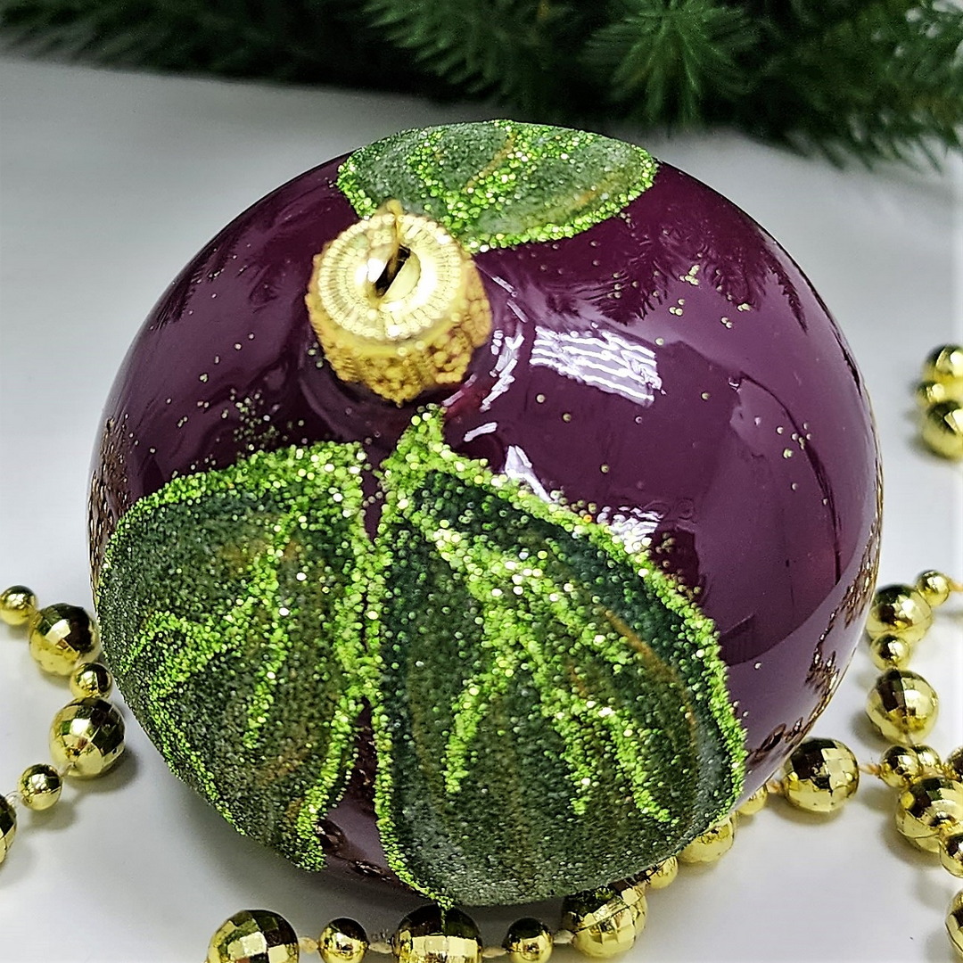 фото Стеклянная елочная игрушка Свекла