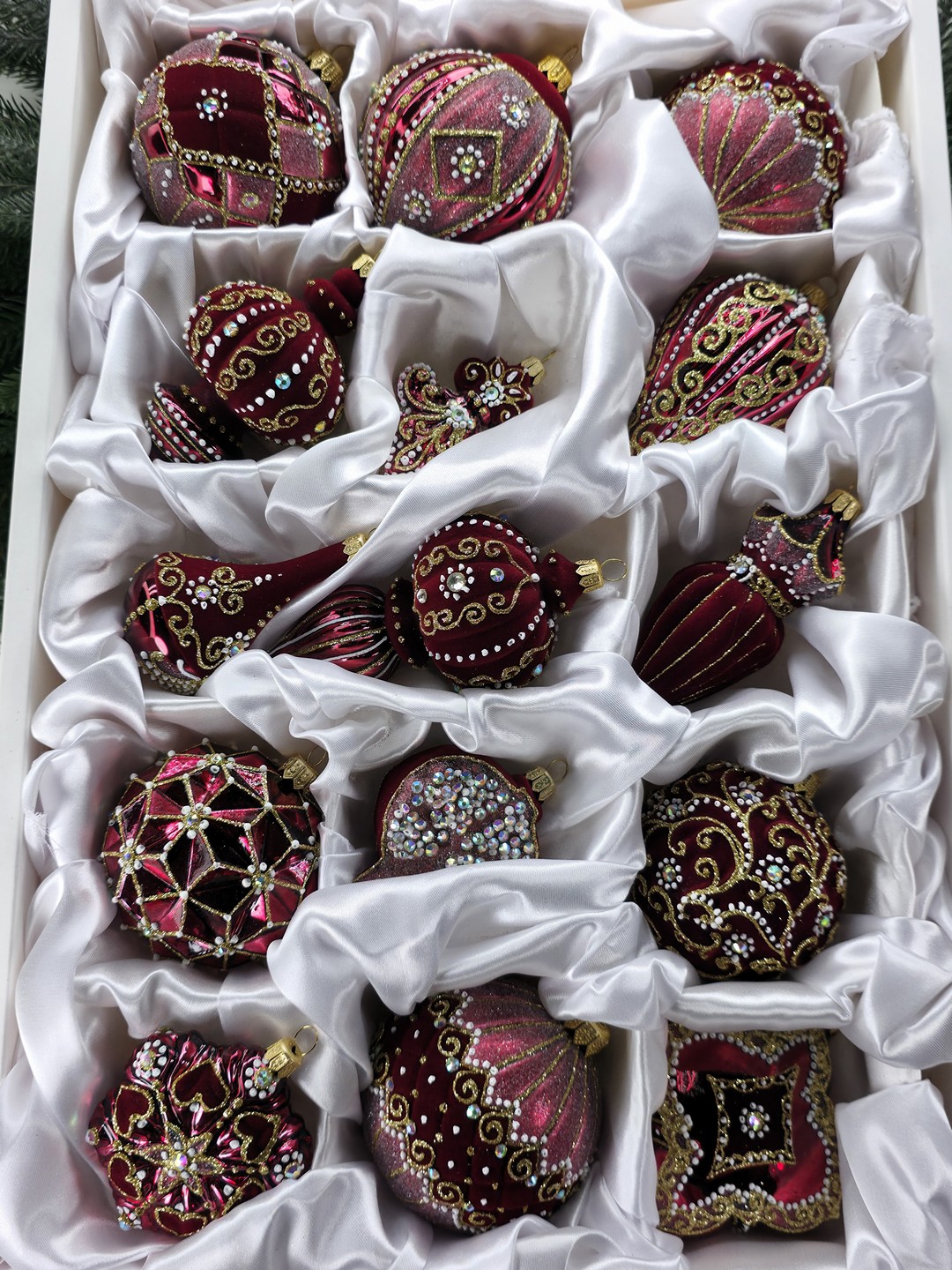 фото Набор ёлочных игрушек Бордо