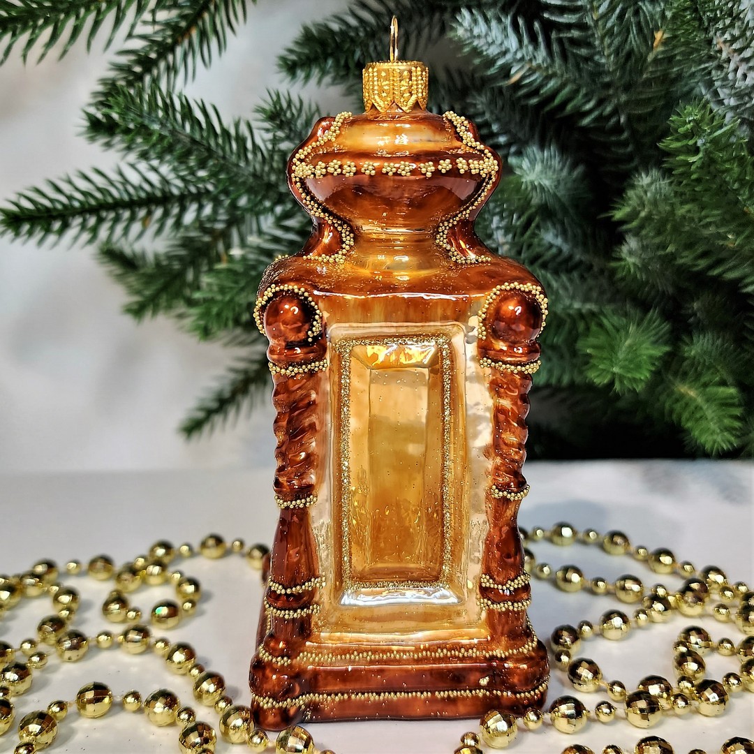 фото Стеклянная елочная игрушка Часы напольные