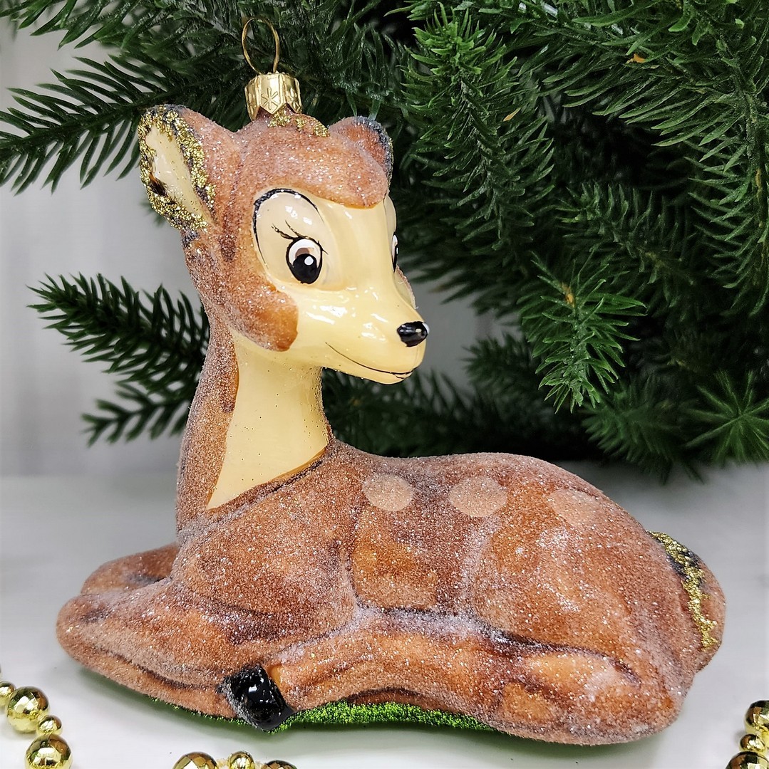 фото Стеклянная елочная игрушка Олененок