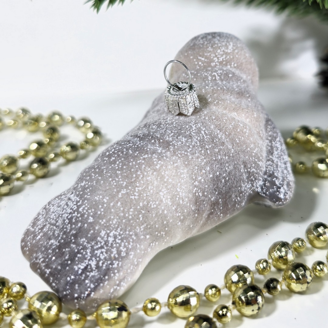 фото Стеклянная елочная игрушка Тюлень полярный