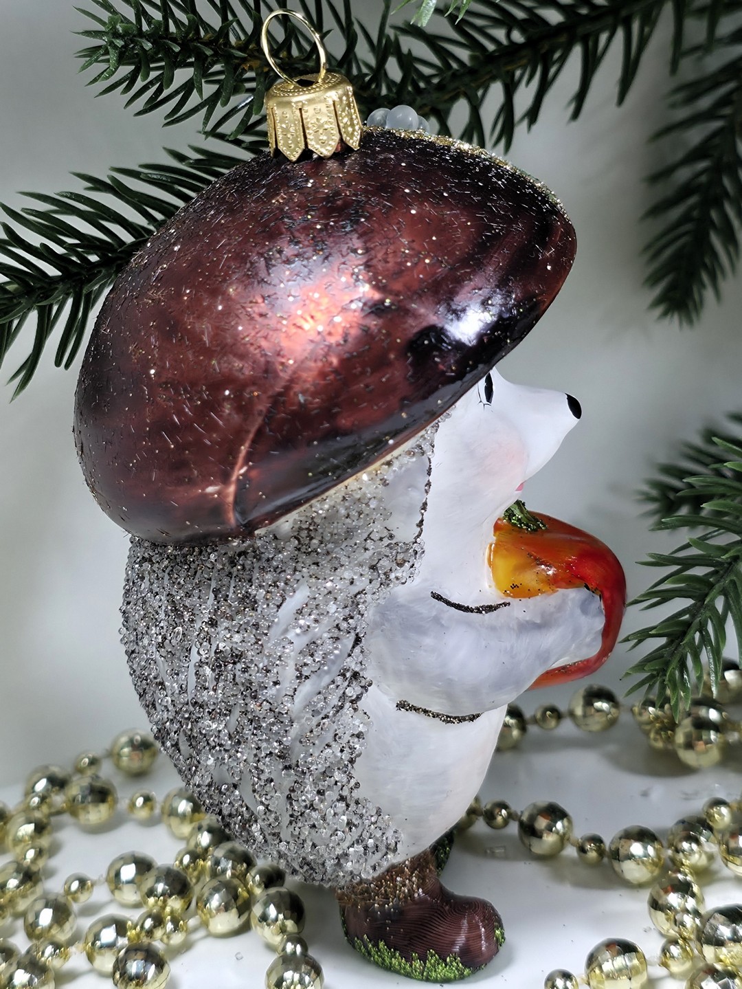 фото Irena-Co Ёлочная игрушка Ёжик грибок