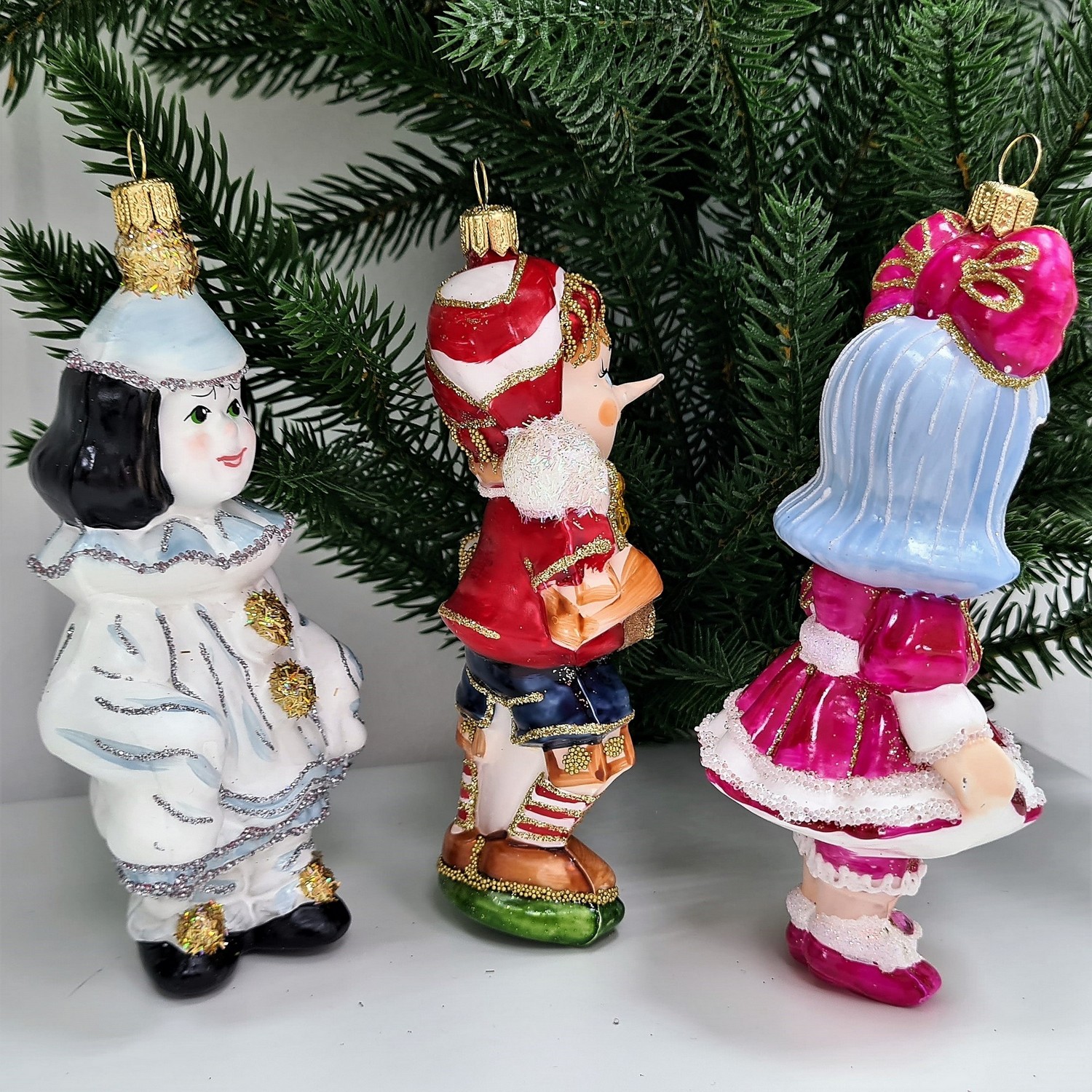 фото Набор ёлочных игрушек Буратино, Мальвина и Пьеро