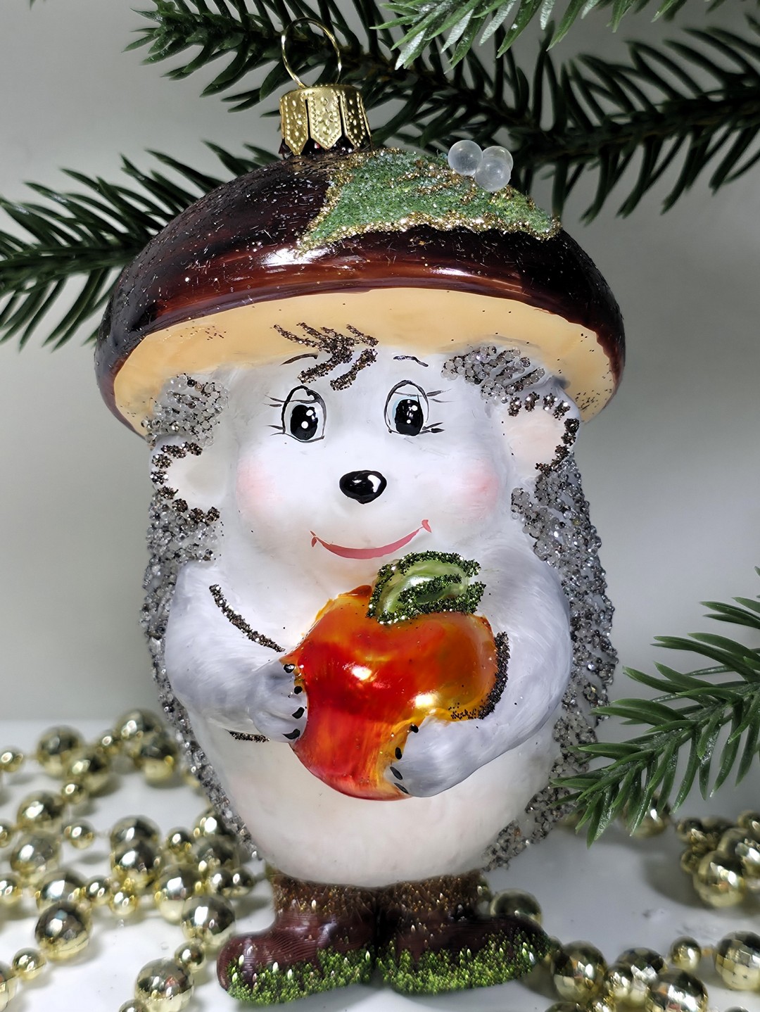 фото Irena-Co Ёлочная игрушка Ёжик грибок