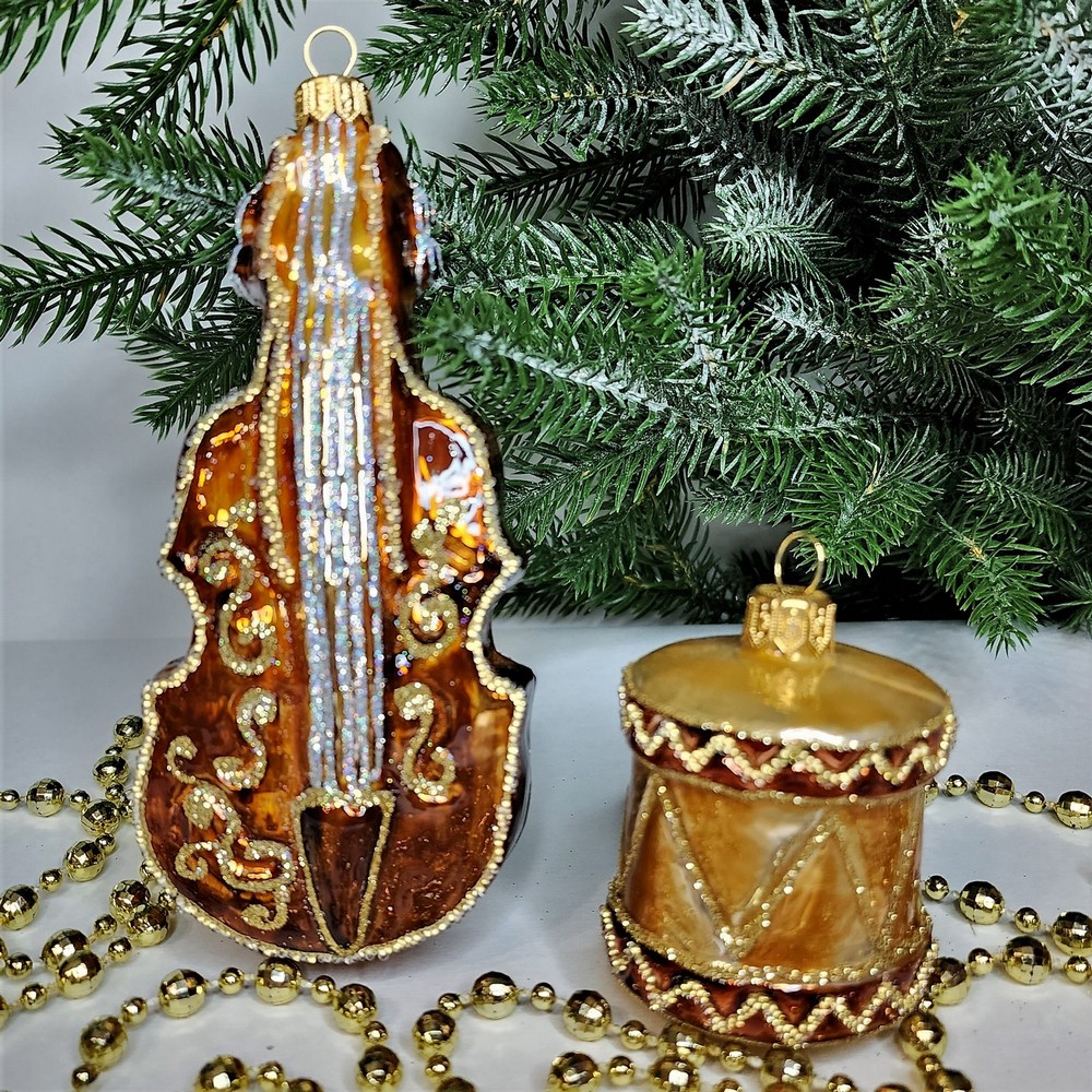 фото Набор ёлочных игрушек Барабан и контрабас