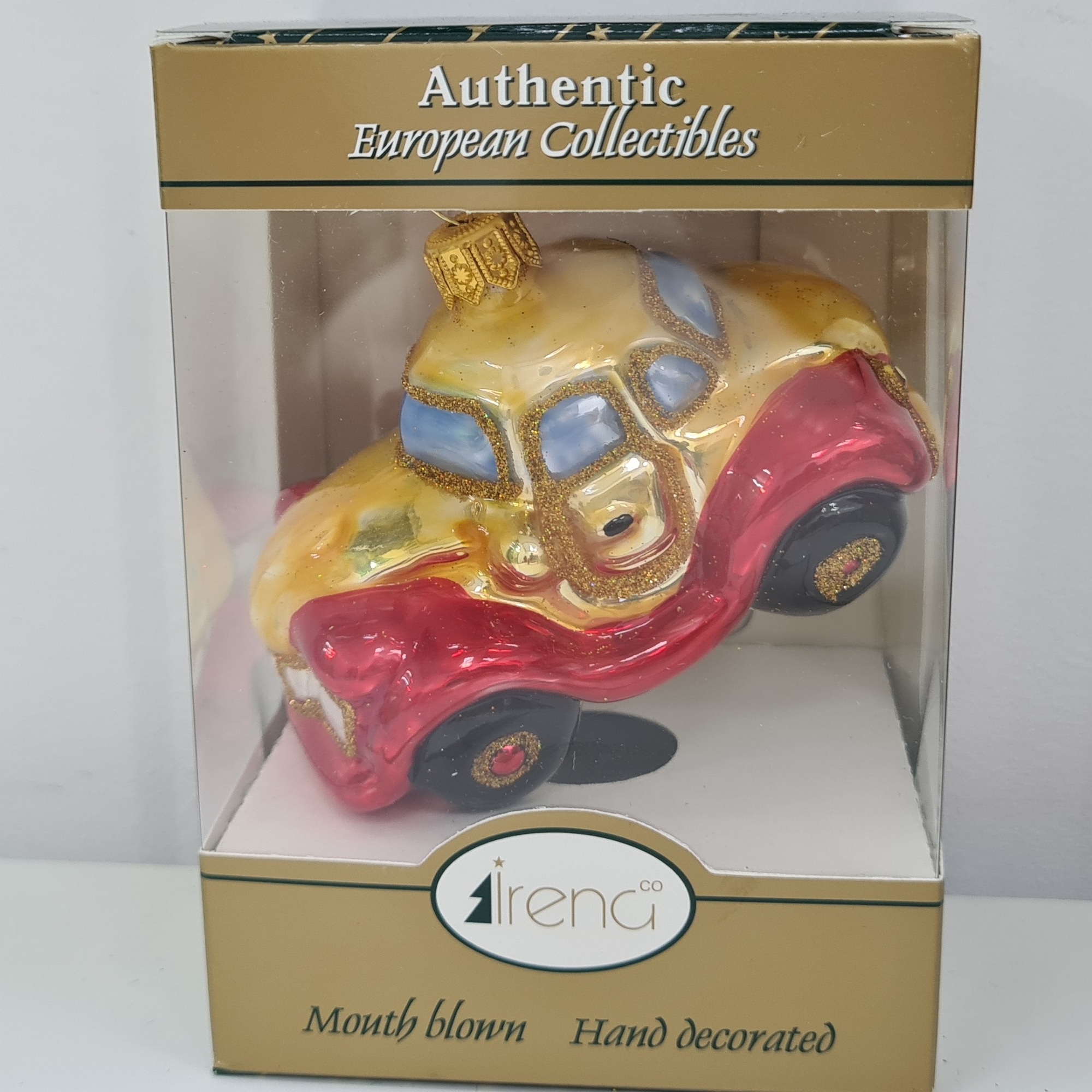 фото Стеклянная елочная игрушка Машинка