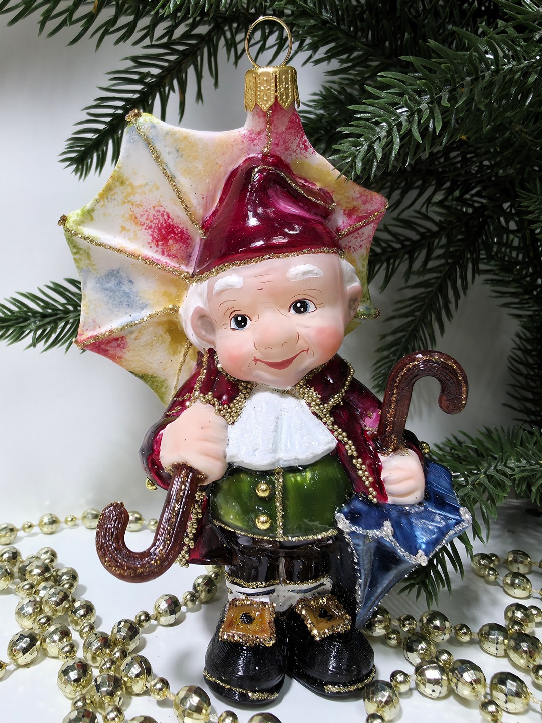 фото Стеклянная елочная игрушка Оле-Лукойе