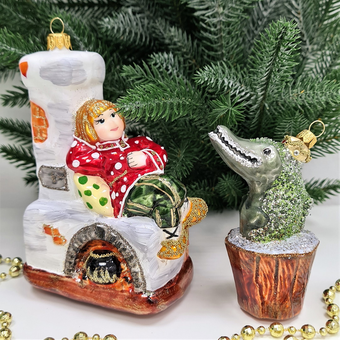 фото Набор ёлочных игрушек Емеля на печке и щука