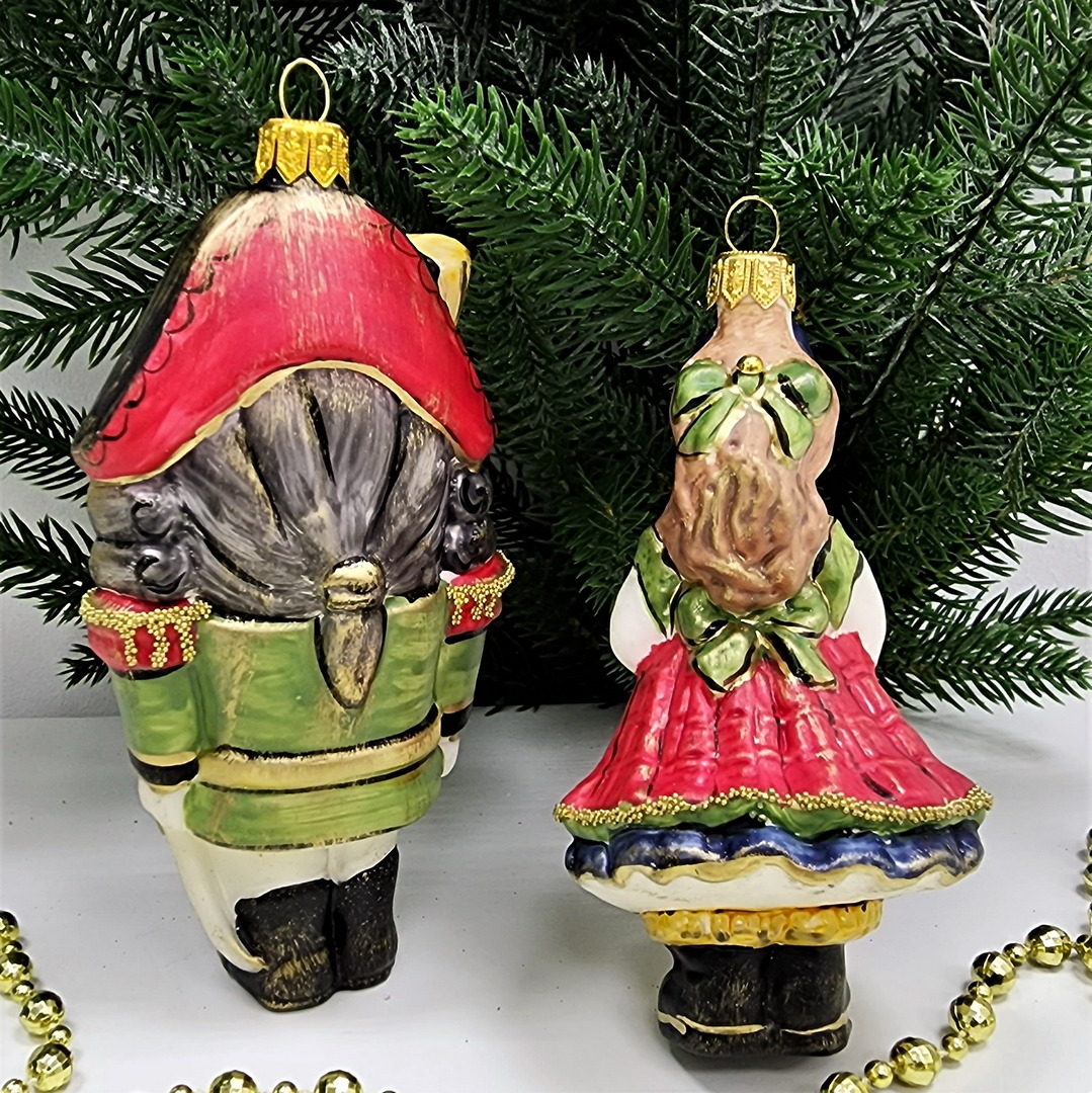 фото Набор ёлочных игрушек Щелкунчик и девочка Мэри винтаж