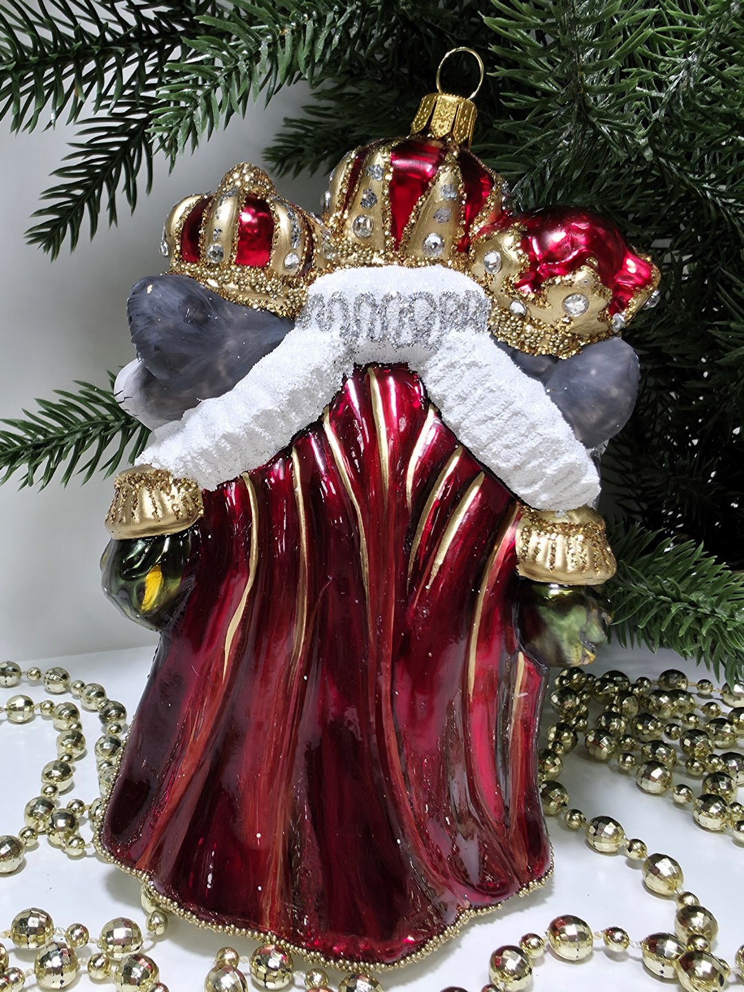 фото Стеклянная елочная игрушка Мышинный король