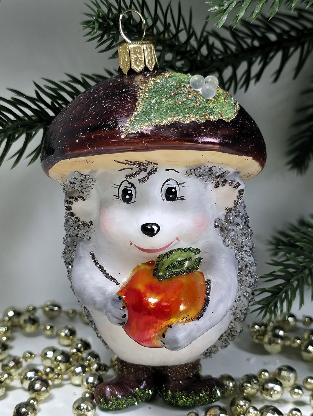 фото Irena-Co Ёлочная игрушка Ёжик грибок