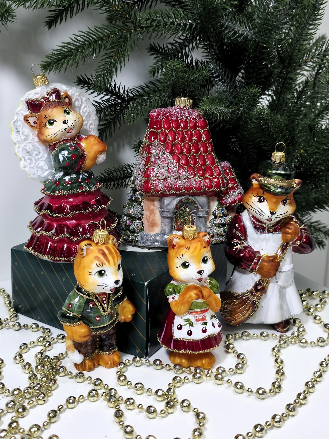 фото Набор ёлочных игрушек Кошкин дом