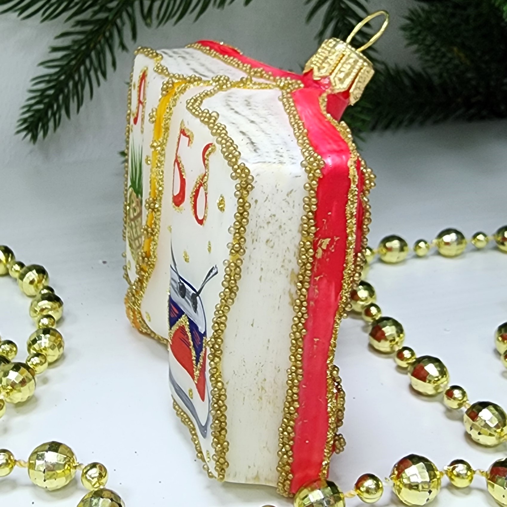 фото Стеклянная елочная игрушка Азбука