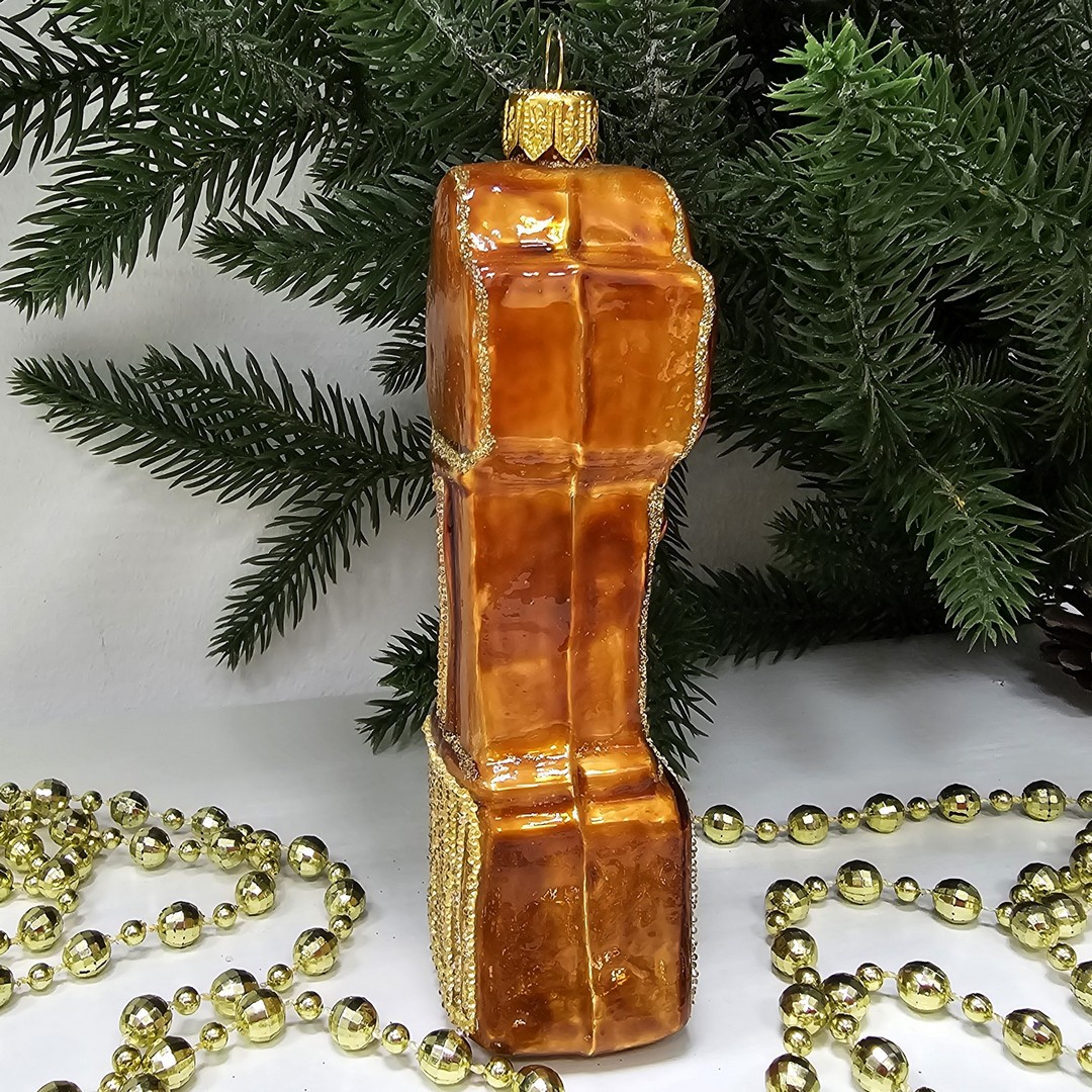 фото Стеклянная елочная игрушка Часы напольные