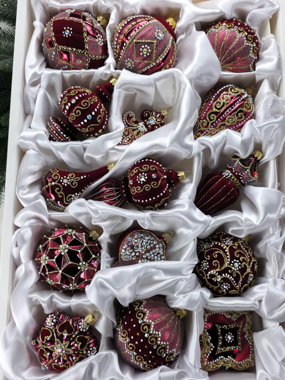 фото Набор ёлочных игрушек Бордо