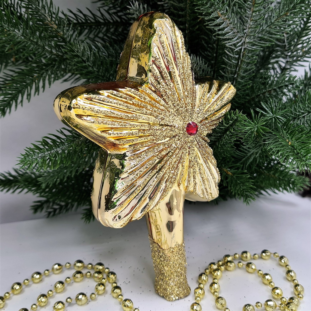 фото Верхушка на ёлку Звезда золотая