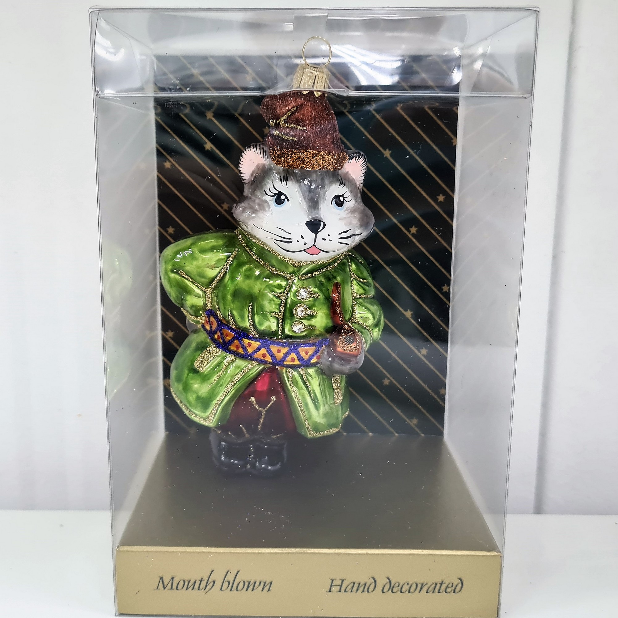 фото Irena-Co елочная игрушка, стекло Котофей