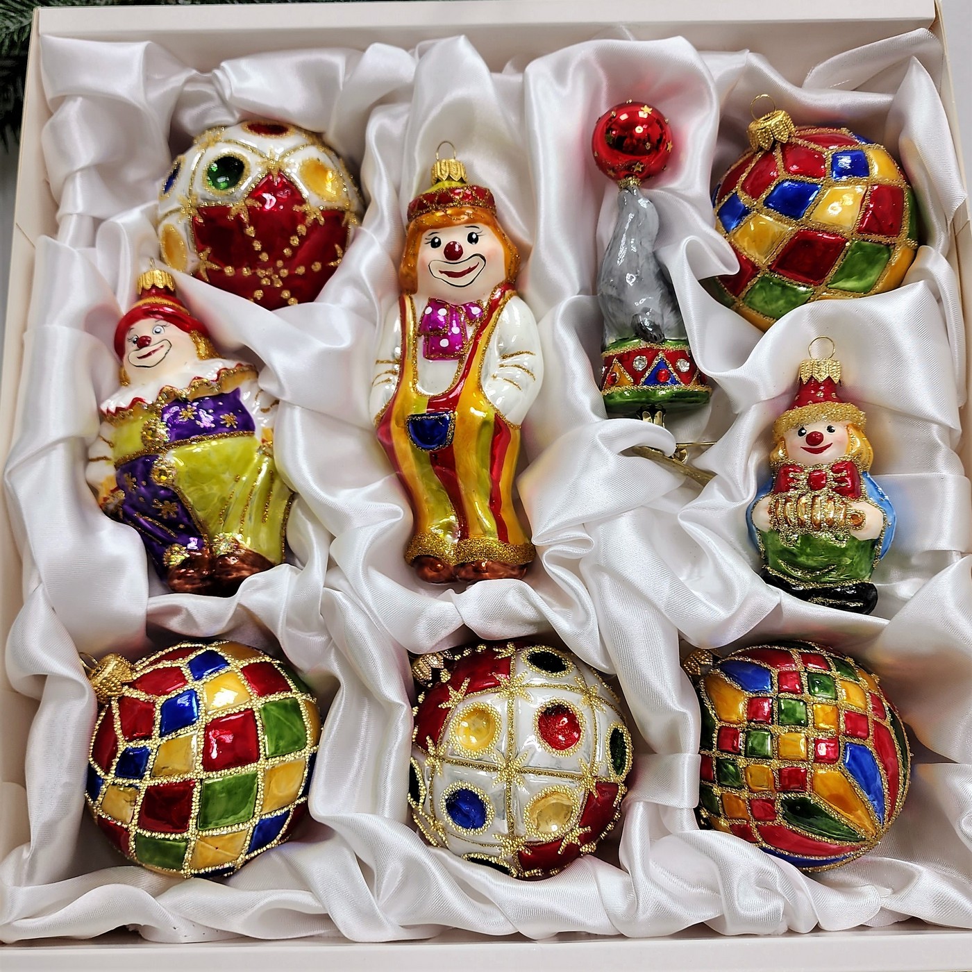 фото Набор ёлочных игрушек Бронза Клоуны с шарами