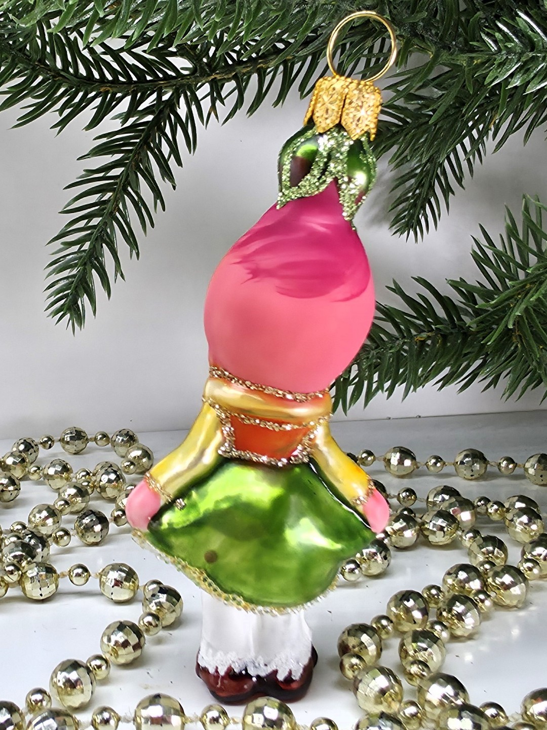 фото Стеклянная елочная игрушка Редиска