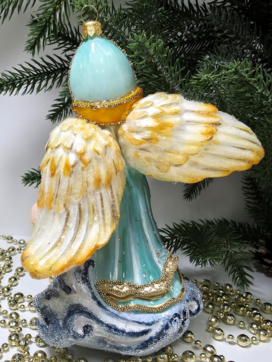 фото Стеклянная елочная игрушка Царевна Лебедь