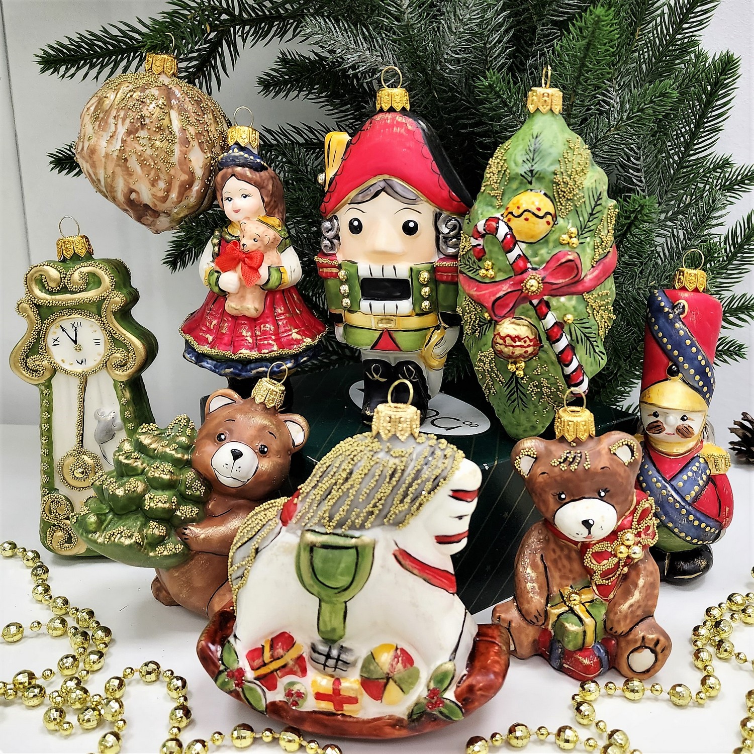 фото Набор ёлочных игрушек Щелкунчик Винтаж