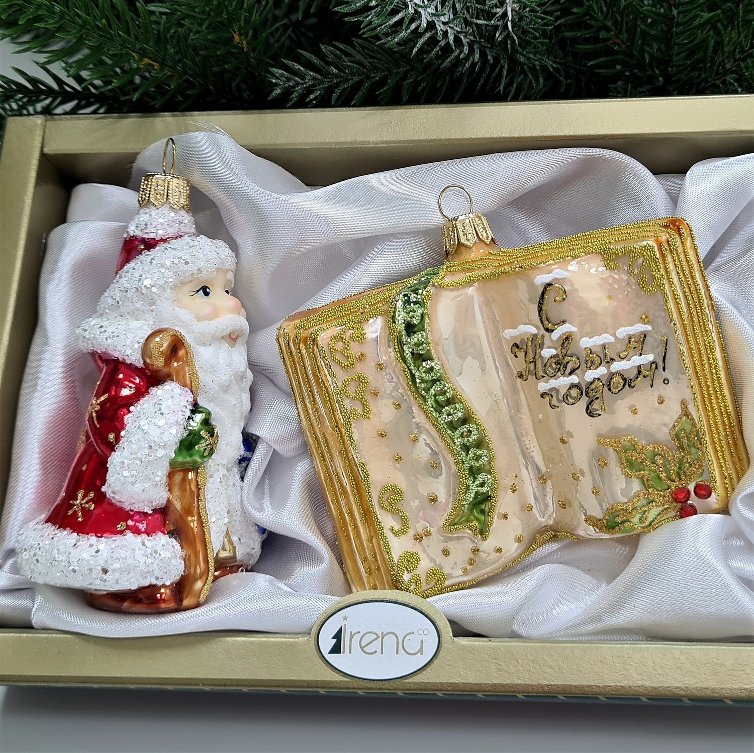 фото Набор ёлочных игрушек Дед Мороз и книга