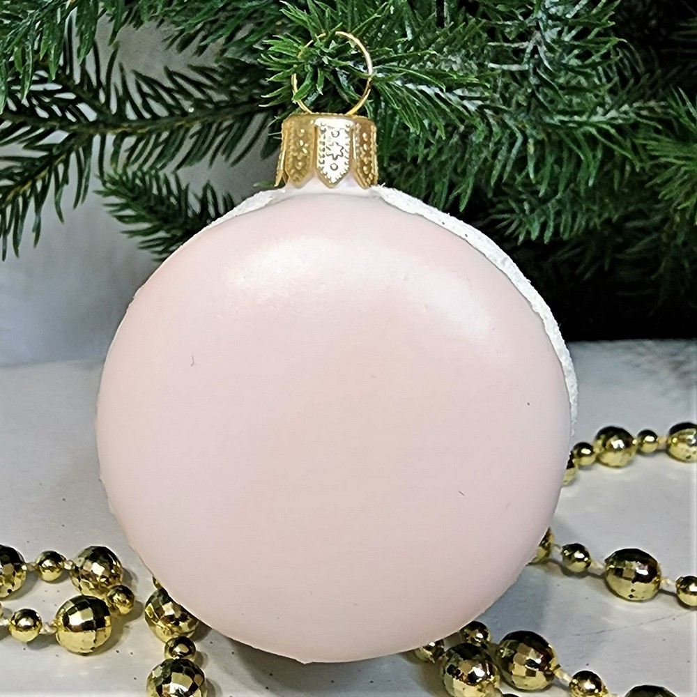 фото Стеклянная елочная игрушка Макарун