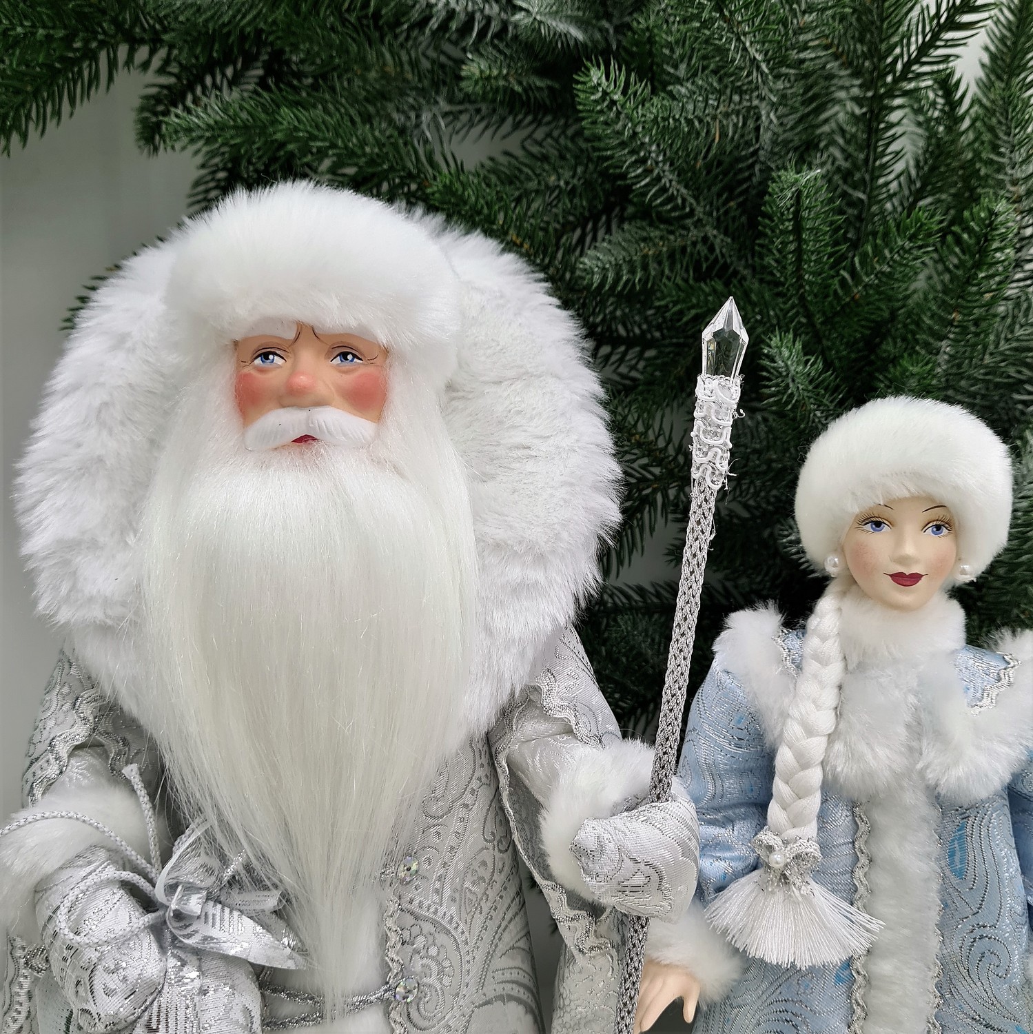 фото Набор Дед Мороз 34 см и Снегурочка 29 см №11