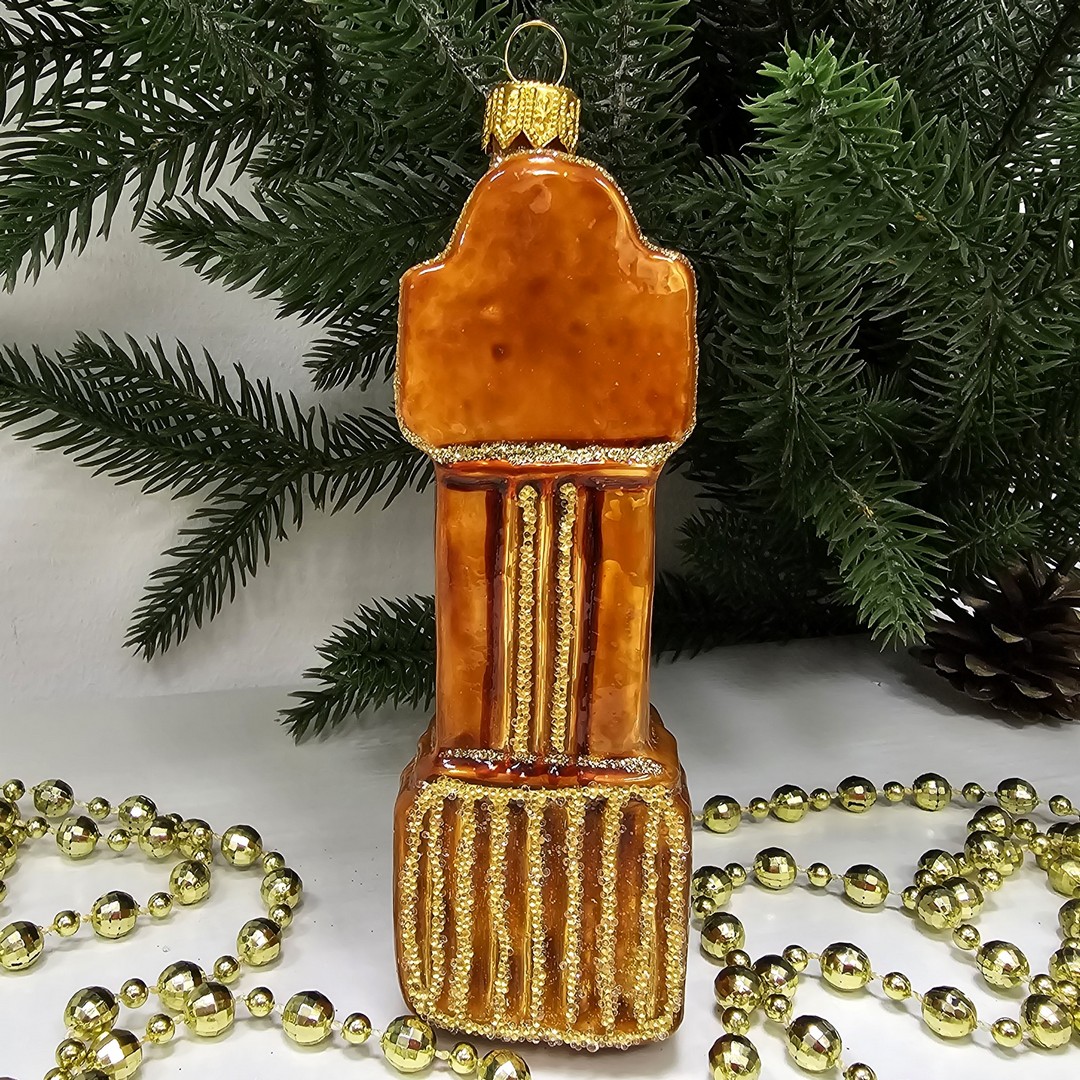 фото Стеклянная елочная игрушка Часы напольные