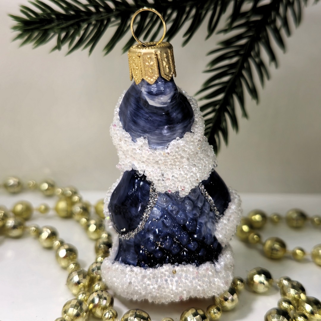 фото Стеклянная елочная игрушка Снегурочка