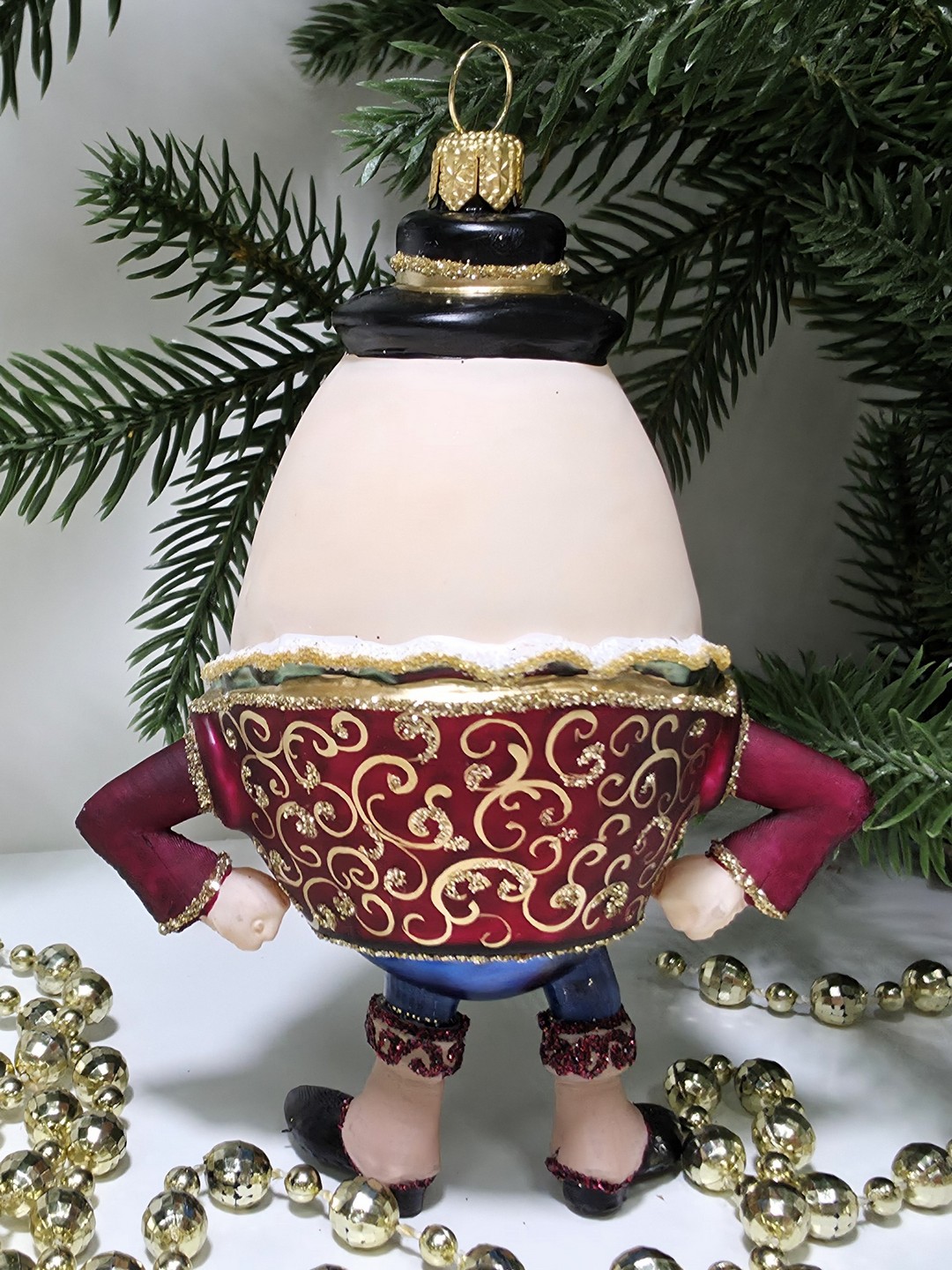 фото Стеклянная елочная игрушка Шалтай Болтай