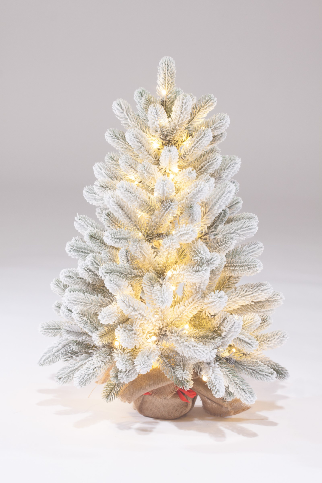 фото Ель Русская Императрица Заснеженная с освещением 60см