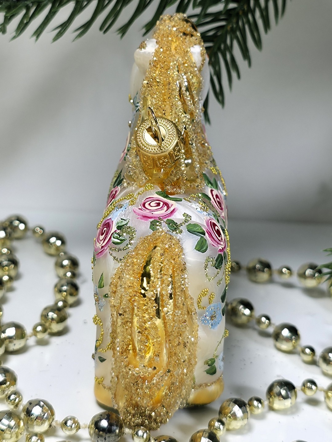 фото Стеклянная елочная игрушка Лошадка Версаль