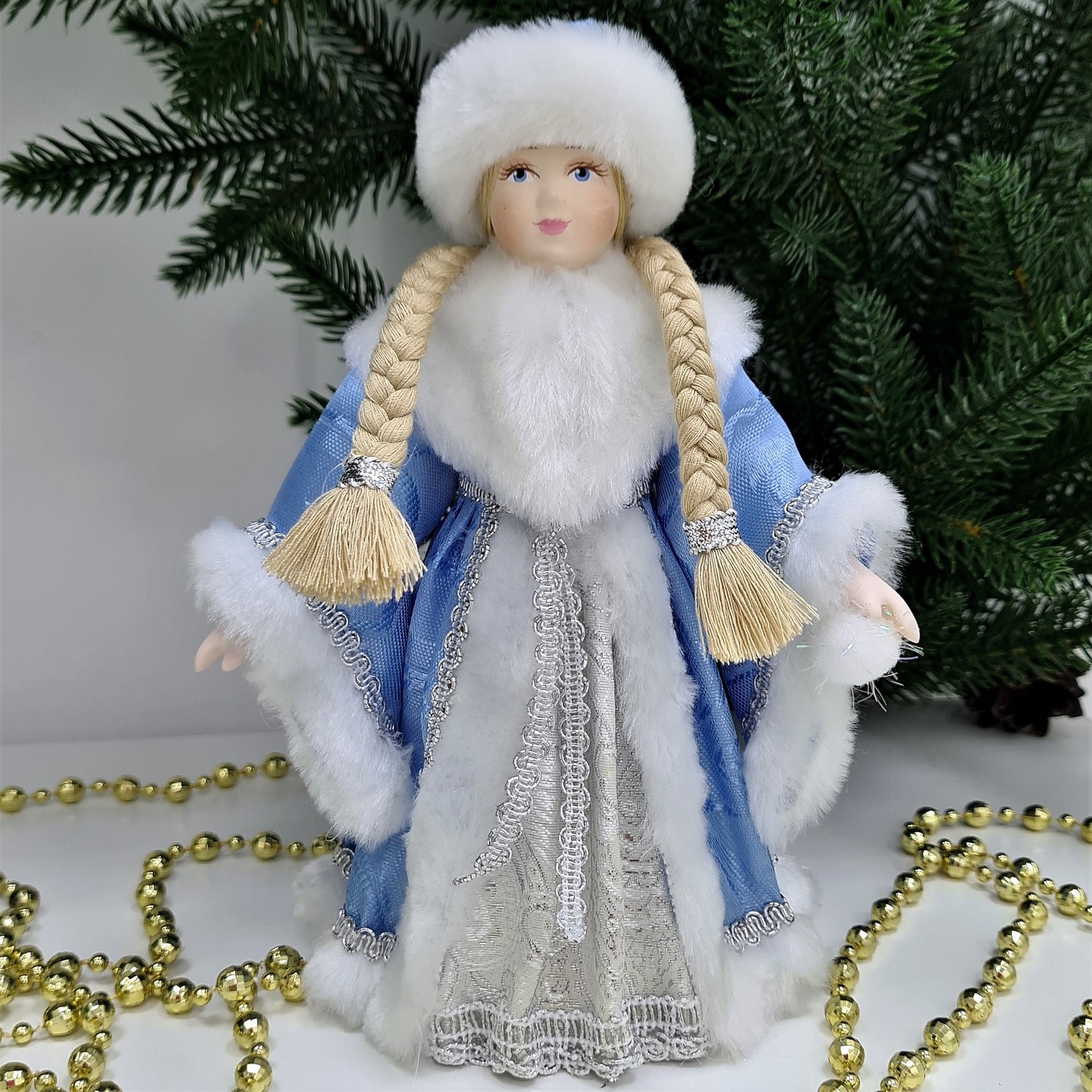 фото Кукла Снегурочка под елку 20 см