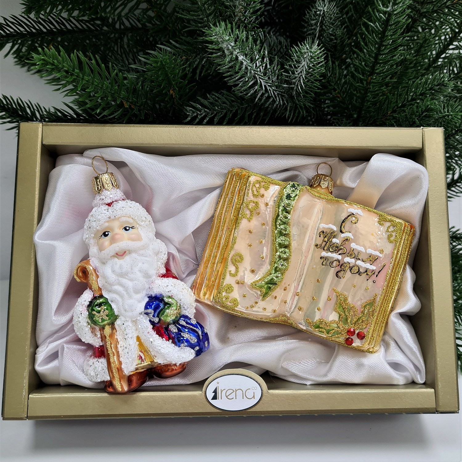 фото Набор ёлочных игрушек Дед Мороз и книга