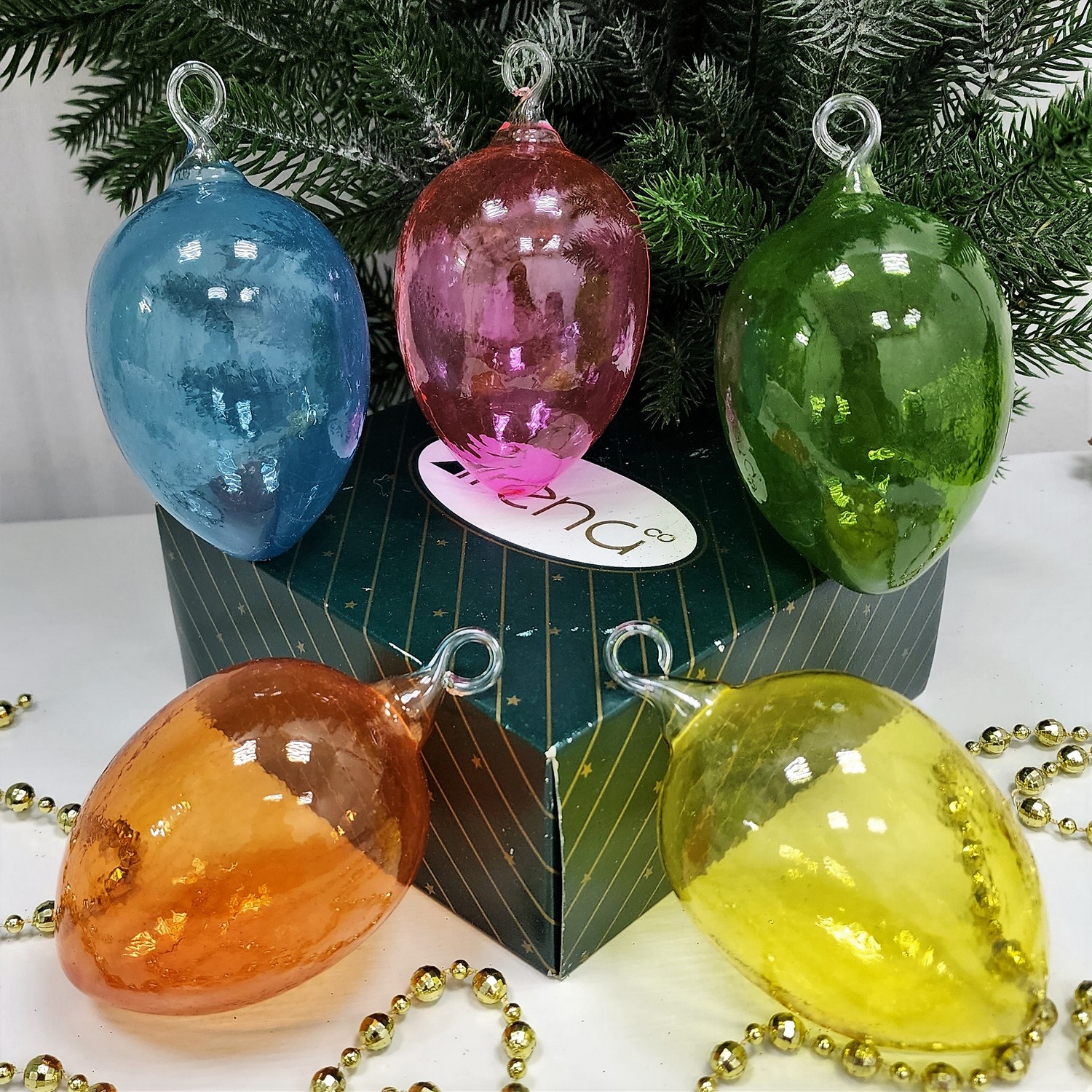 фото Набор ёлочных игрушек Пасхальные яйца прозрачные