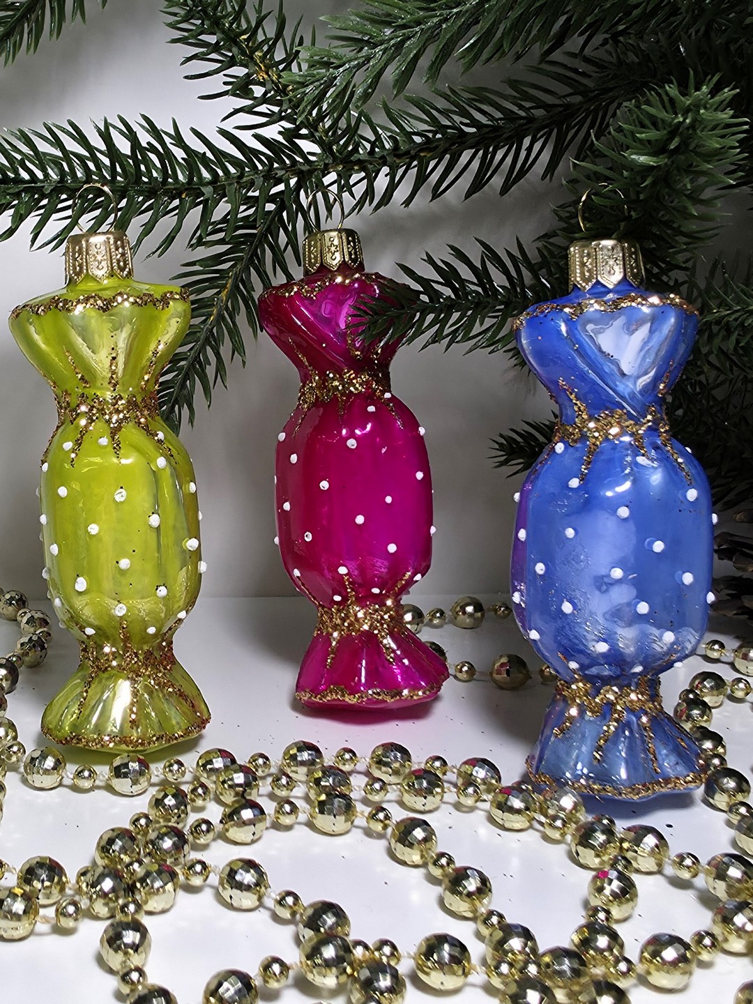 фото Набор ёлочных игрушек Три конфеты