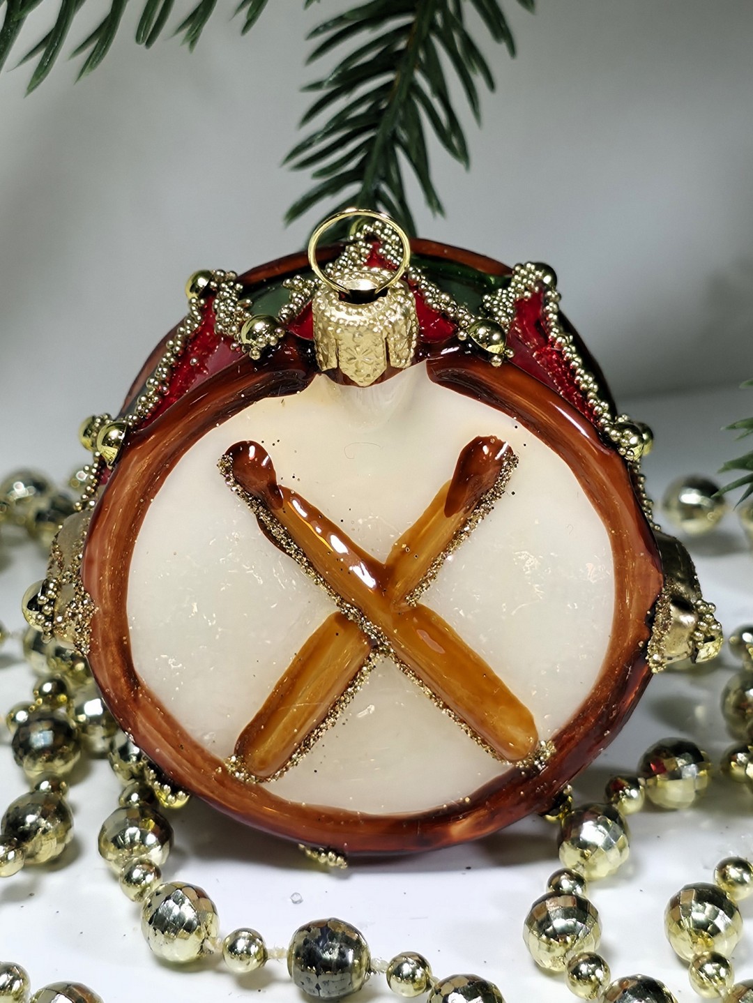 фото Стеклянная елочная игрушка Барабан