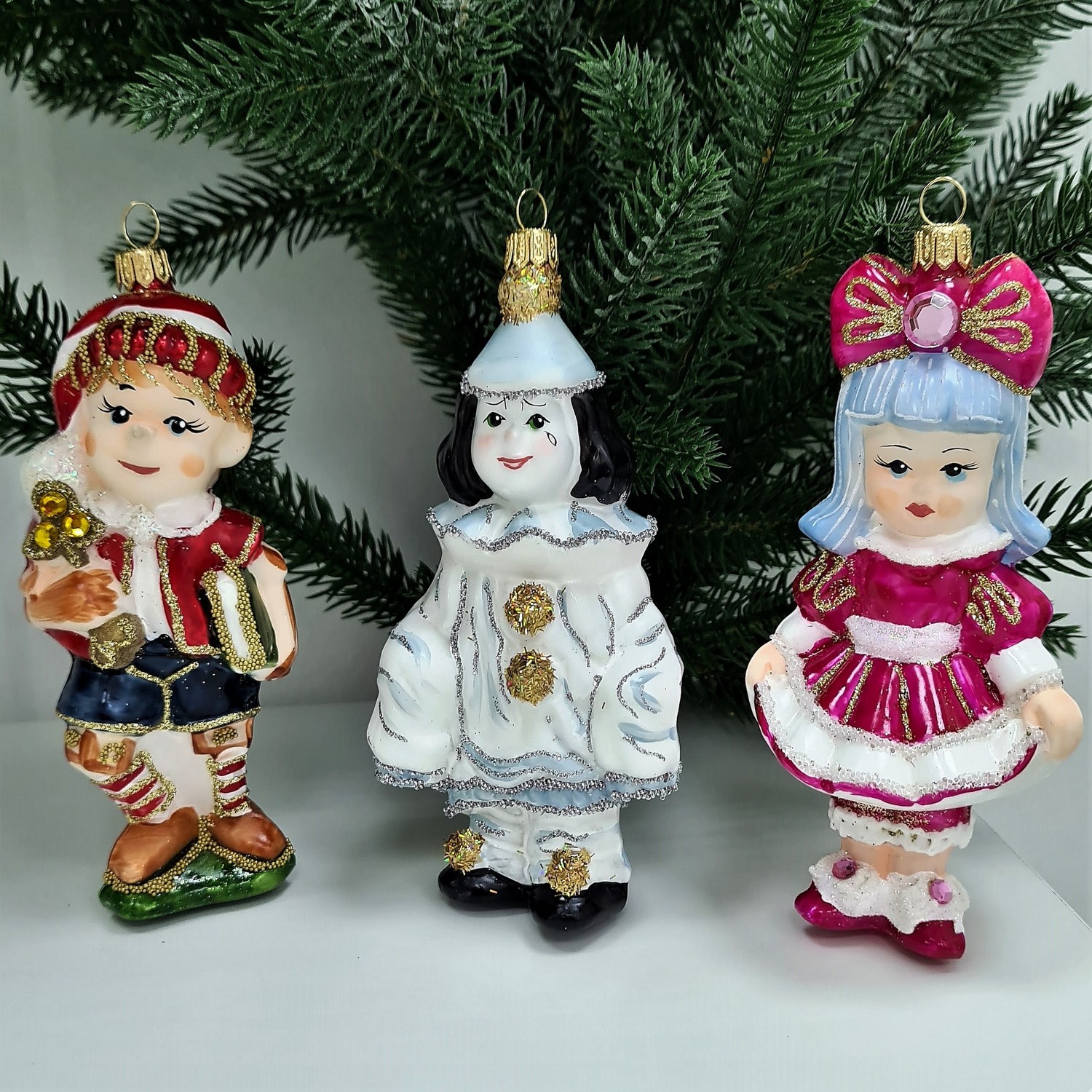 фото Набор ёлочных игрушек Буратино, Мальвина и Пьеро