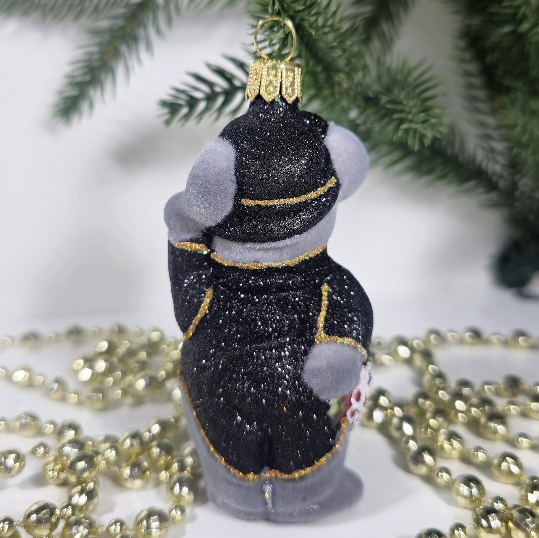 фото Стеклянная елочная игрушка Крот из Дюймовочки